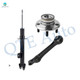 Set of 3 Front Lower Rearward Control Arm-Wheel Hub Bearing Assembly-Suspension Strut Assembly For 2005-2010 Chrysler 300