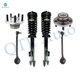 Set of 6 Front Lower Forward Control Arm Ball Joint-Wheel Hub Bearing Assembly-Quick Complete Strut-Coil Spring Assembly For 2005-2010 Chrysler 300 C
