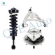 Set of 3 Front Left Lower Control Arm Ball Joint-Wheel Hub Bearing Assembly-Quick Complete Strut-Coil Spring Assembly For 2004 Ford F-150 4WD
