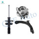 Set of 3 Front Right Lower Control Arm Ball Joint-Wheel Hub Bearing Assembly-Suspension Strut Assembly For 2008-2010 Chevrolet Cobalt