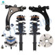 Set of 6 Front Lower Control Arm Ball Joint-Wheel Hub Bearing Assembly-Quick Complete Strut-Coil Spring Assembly For 2006-2013 Chevrolet Impala