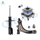 Set of 3 Front Right Lower Control Arm Ball Joint-Wheel Hub Bearing Assembly-Suspension Strut Assembly For 2004-2007 Chevrolet Monte Carlo