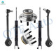 Set of 6 Front Lower Forward Control Arm Ball Joint-Wheel Hub Bearing Assembly-Suspension Strut Assembly For 2009 2010 Dodge Challenger