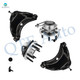 Set of 4 Front Upper Control Arm Ball Joint-Wheel Hub Bearing Assembly For 2000 Chevrolet Tahoe