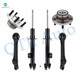Set of 6 Front Lower Rearward Control Arm-Wheel Hub Bearing Assembly-Suspension Strut Assembly For 2006-2010 Dodge Charger W/ Performance Suspension