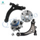 Set of 4 Front Lower Control Arm Ball Joint-Wheel Hub Bearing Assembly For 2005-2009 Buick Allure