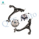 Set of 4 Front Lower Control Arm Ball Joint-Wheel Hub Bearing Assembly For 2006-2010 Jeep Commander