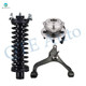 Set of 3 Front Right Lower Control Arm-Wheel Hub Bearing Assembly-Quick Complete Strut-Coil Spring Assembly For 2002-2007 Jeep Liberty