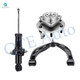Set of 3 Front Right Upper Control Arm Ball Joint-Wheel Hub Bearing Assembly-Suspension Strut Assembly For 2004 Nissan Pathfinder Armada
