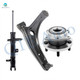 Set of 3 Front Left Lower Control Arm Ball Joint-Wheel Hub Bearing Assembly-Suspension Strut Assembly For 2009 Dodge Caliber