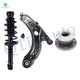Set of 3 Front Left Lower Control Arm Ball Joint-Wheel Hub Bearing Assembly-Quick Complete Strut-Coil Spring Assembly For 2005 Volkswagen Jetta