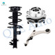 Set of 3 Front Left Lower Control Arm Ball Joint-Wheel Hub Bearing Assembly-Quick Complete Strut-Coil Spring Assembly For 2007-2012 Nissan Altima