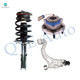 Set of 3 Front Right Lower Control Arm Ball Joint-Wheel Hub Bearing Assembly-Quick Complete Strut-Coil Spring For 1998-2001 Cadillac Seville