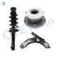 Set of 3 Front Right Lower Control Arm Ball Joint-Wheel Hub Bearing Assembly-Quick Complete Strut-Coil Spring Assembly For 2005 Volkswagen Jetta