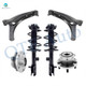 Set of 6 Front Lower Control Arm Ball Joint-Wheel Hub Bearing Assembly-Quick Complete Strut-Coil Spring Assembly For 2009 Dodge Caliber