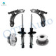 Set of 6 Front Lower Control Arm Ball Joint-Wheel Hub Bearing Assembly-Suspension Strut Assembly For 2010 Volkswagen Golf City