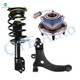 Set of 3 Front Left Lower Control Arm Ball Joint-Wheel Hub Bearing Assembly-Quick Complete Strut-Coil Spring Assembly For 1997-2001 Oldsmobile Silhouette