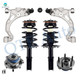 Set of 6 Front Lower Control Arm Ball Joint-Wheel Hub Bearing Assembly-Quick Complete Strut-Coil Spring Assembly For 2001-2003 Oldsmobile Aurora