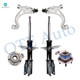Set of 6 Front Lower Control Arm Ball Joint-Wheel Hub Bearing Assembly-Suspension Strut For 1998-2001 Buick Park Avenue