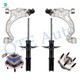 Set of 6 Front Lower Control Arm Ball Joint-Wheel Hub Bearing Assembly-Suspension Strut For 1998-2001 Buick Park Avenue