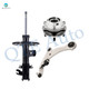 Set of 3 Front Left Lower Control Arm Ball Joint-Wheel Hub Bearing Assembly-Suspension Strut Assembly For 2007-2013 Nissan Altima