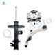 Set of 3 Front Left Lower Control Arm Ball Joint-Wheel Hub Bearing Assembly-Suspension Strut Assembly For 2007-2012 Nissan Altima
