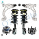 Set of 6 Front Lower Control Arm Ball Joint-Wheel Hub Bearing Assembly-Quick Complete Strut-Coil Spring Assembly For 1998-2001 Buick Park Avenue