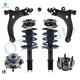 Set of 6 Front Lower Control Arm Ball Joint-Wheel Hub Bearing Assembly-Quick Complete Strut-Coil Spring Assembly For 1997-1999 Pontiac Trans Sport