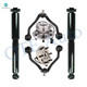 Set of 6 Front Upper Control Arm Ball Joint-Wheel Hub Bearing Assembly-Shock Absorber For 1995 GMC K2500 Monotube Performance Upgrade