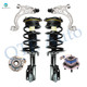 Set of 6 Front Lower Control Arm Ball Joint-Wheel Hub Bearing Assembly-Quick Complete Strut-Coil Spring Assembly For 1998 1999 Buick Riviera