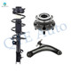Set of 3 Front Right Lower Control Arm Ball Joint-Wheel Hub Bearing Assembly-Quick Complete Strut-Coil Spring Assembly For 2014 2015 Nissan Rogue Select FWD
