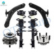 Set of 6 Front Lower Control Arm Ball Joint-Wheel Hub Bearing Assembly-Quick Complete Strut-Coil Spring Assembly For 2008-2012 Nissan Rogue AWD
