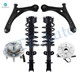 Set of 6 Front Lower Control Arm Ball Joint-Wheel Hub Bearing Assembly-Quick Complete Strut-Coil Spring Assembly For 2009 2010 Volkswagen Routan Improved Design