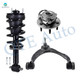 Set of 3 Front Right Upper Control Arm Ball Joint-Wheel Hub Bearing Assembly-Quick Complete Strut-Coil Spring Assembly For 2015-2020 GMC Yukon