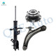Set of 3 Front Left Lower Control Arm Ball Joint-Wheel Hub Bearing Assembly-Suspension Strut Assembly For 2008-2012 Nissan Rogue
