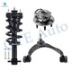 Set of 3 Front Right Upper Control Arm Ball Joint-Wheel Hub Bearing Assembly-Quick Complete Strut-Coil Spring Assembly For 2019 GMC Sierra 1500 Limited