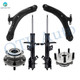 Set of 6 Front Lower Control Arm Ball Joint-Wheel Hub Bearing Assembly-Suspension Strut Assembly For 2008-2012 Nissan Rogue