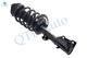 Set of 3 Front Right Lower Control Arm Ball Joint-Wheel Hub Bearing Assembly-Quick Complete Strut-Coil Spring Assembly For 2009 2010 Volkswagen Routan Improved Design