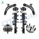 Set of 6 Front Lower Control Arm Ball Joint-Wheel Hub Bearing Assembly-Quick Complete Strut-Coil Spring Assembly For 2013 Nissan Rogue FWD