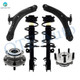 Set of 6 Front Lower Control Arm Ball Joint-Wheel Hub Bearing Assembly-Quick Complete Strut-Coil Spring Assembly For 2014 2015 Nissan Rogue Select AWD
