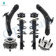 Set of 6 Front Lower Control Arm Ball Joint-Wheel Hub Bearing Assembly-Quick Complete Strut-Coil Spring Assembly For 2014 2015 Nissan Rogue Select AWD