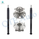 Set of 4 Rear Shock Absorber-Wheel Hub Bearing Assembly For 2006-2011 Acura CSX