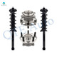 Set of 4 Rear Quick Complete Strut-Coil Spring Assembly-Wheel Hub Bearing Assembly For 2005-2007 Honda Accord