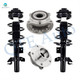Set of 4 Front Quick Complete Strut-Coil Spring Assembly-Wheel Hub Bearing Assembly For 2013-2016 Dodge Dart Limited