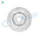 Set of 4 Rear Drilled Slotted Disc Brake Rotors-Wheel Hub Bearing Assembly For 2005-2007 Honda Accord Hybrid