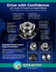 Front Shock Absorber-Wheel Hub Bearing Assembly For 2000-2004 Ford F-250 Super Duty High Performance Monotube Upgrade