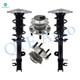 Set of 4 Rear Wheel Hub Bearing Assembly-Quick Complete Strut-Coil Spring Assembly For 2017 Jeep Compass L4 2.4L 2360cc
