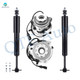 Set of 4 Front Shock Absorber-Wheel Hub Bearing Assembly For 1998-2000 Mazda B4000 4-Wheel ABS