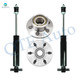 Set of 4 Front Shock Absorber-Wheel Hub Bearing Assembly For 1997-2004 Dodge Dakota High Performance Monotube Upgrade