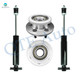 Set of 4 Front Shock Absorber-Wheel Hub Bearing Assembly For 1997-2004 Dodge Dakota Monotube Performance Upgrade 4-Wheel ABS